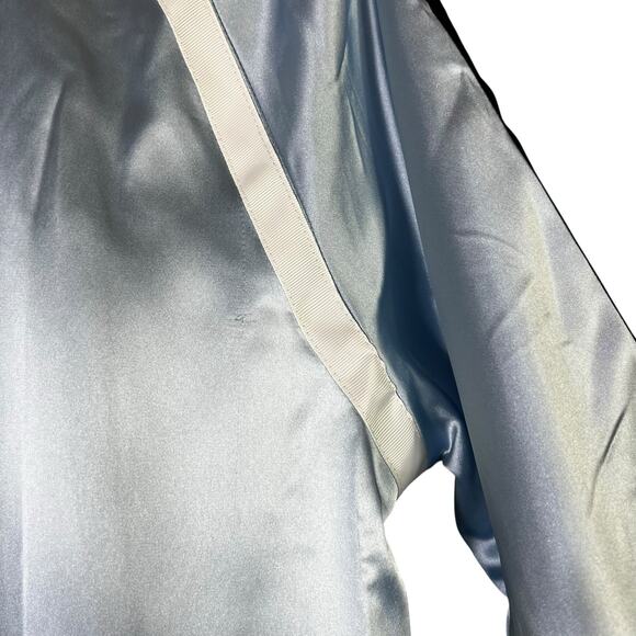 NWT Labelrail x Notion Satin Track Jacket Mens S Blue Striped Zip Up Bomber - Picture 9 of 10